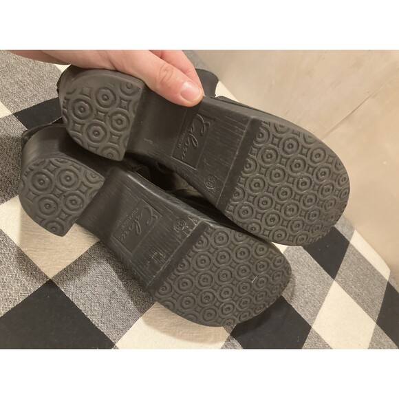 Calou Stockholm Clogs Black Leather Ankle Wrap Zip Bootie Size 38 EU US 7 - Picture 9 of 10